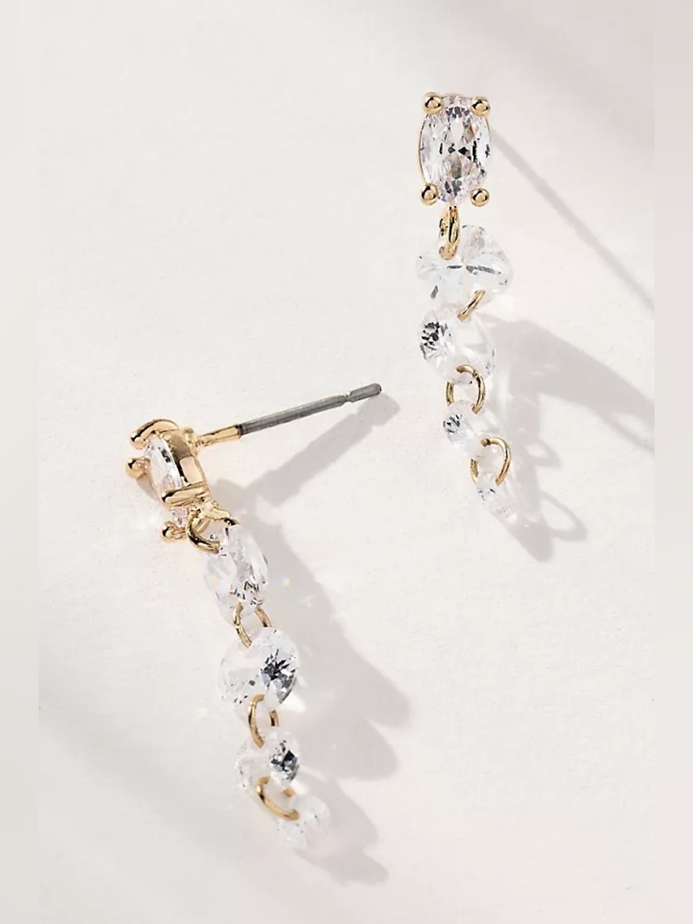 ANTHROPOLOGY Small Drippy Crystal Earrings NEW